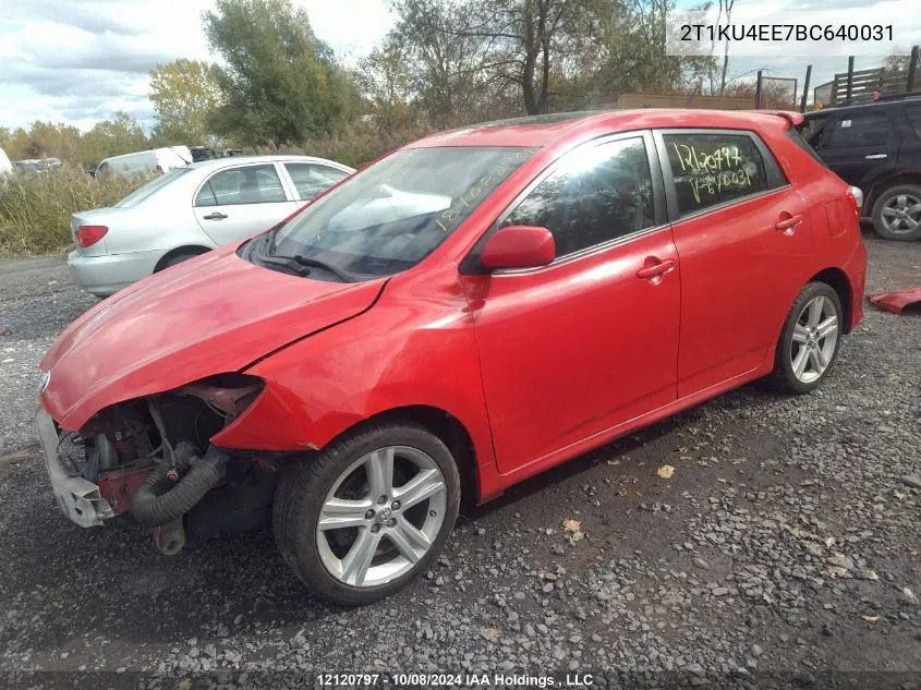 2011 Toyota Matrix VIN: 2T1KU4EE7BC640031 Lot: 12120797