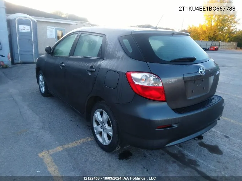 2011 Toyota Matrix Wagon VIN: 2T1KU4EE1BC667788 Lot: 12122458