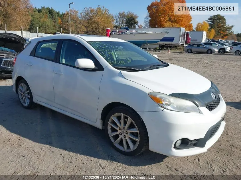 2011 Toyota Matrix Xrs VIN: 2T1ME4EE4BC006861 Lot: 12132536