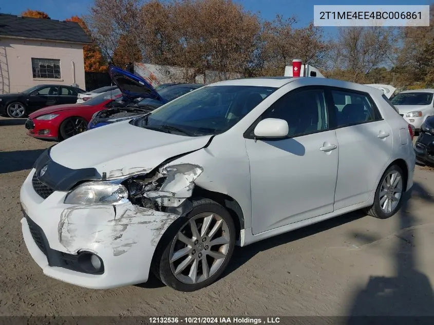 2011 Toyota Matrix Xrs VIN: 2T1ME4EE4BC006861 Lot: 12132536