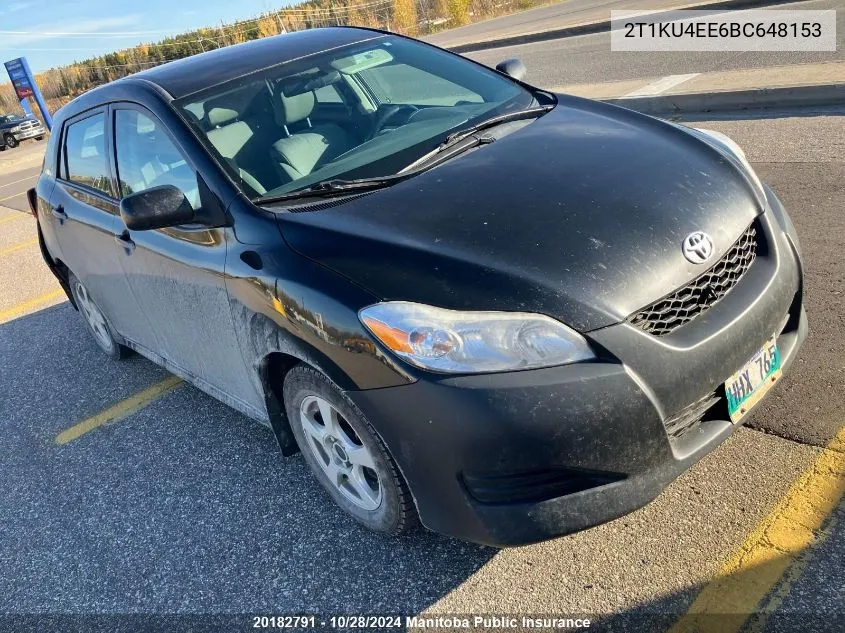 2011 Toyota Matrix VIN: 2T1KU4EE6BC648153 Lot: 20182791