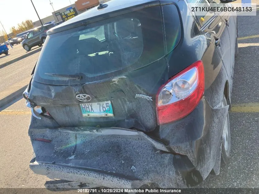 2T1KU4EE6BC648153 2011 Toyota Matrix