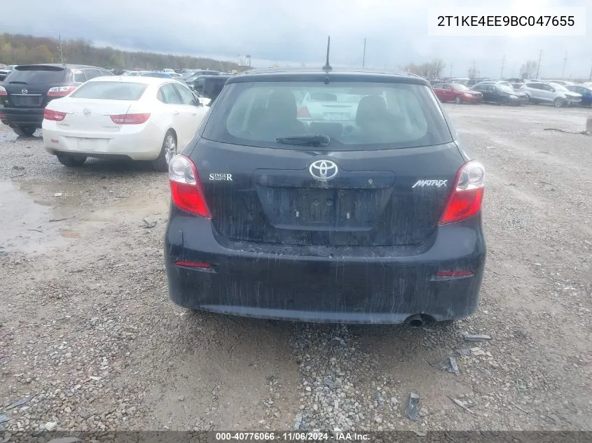 2011 Toyota Matrix S VIN: 2T1KE4EE9BC047655 Lot: 40776066