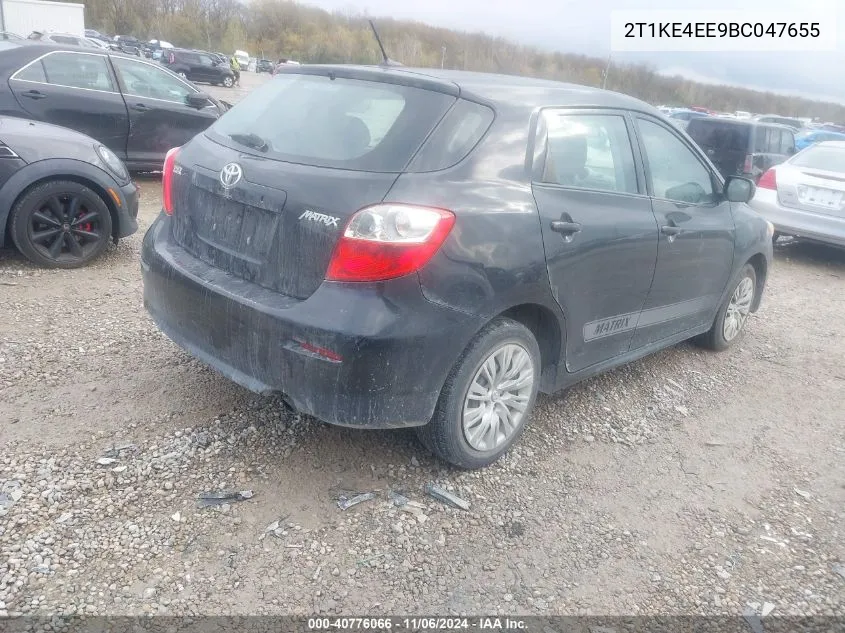 2011 Toyota Matrix S VIN: 2T1KE4EE9BC047655 Lot: 40776066