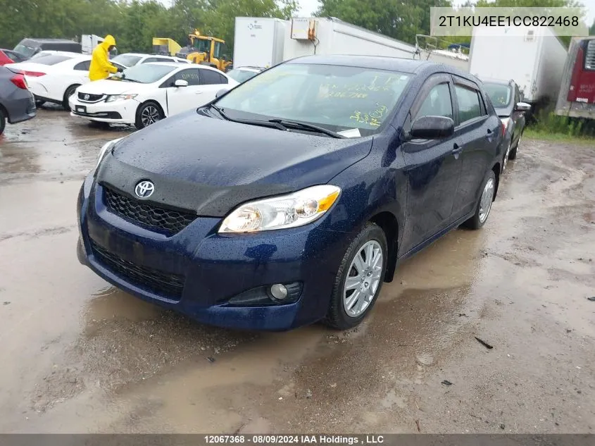 2012 Toyota Corolla Matrix VIN: 2T1KU4EE1CC822468 Lot: 12067368