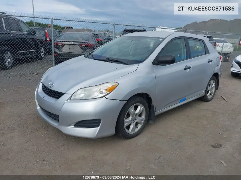 2T1KU4EE6CC871536 2012 Toyota Matrix