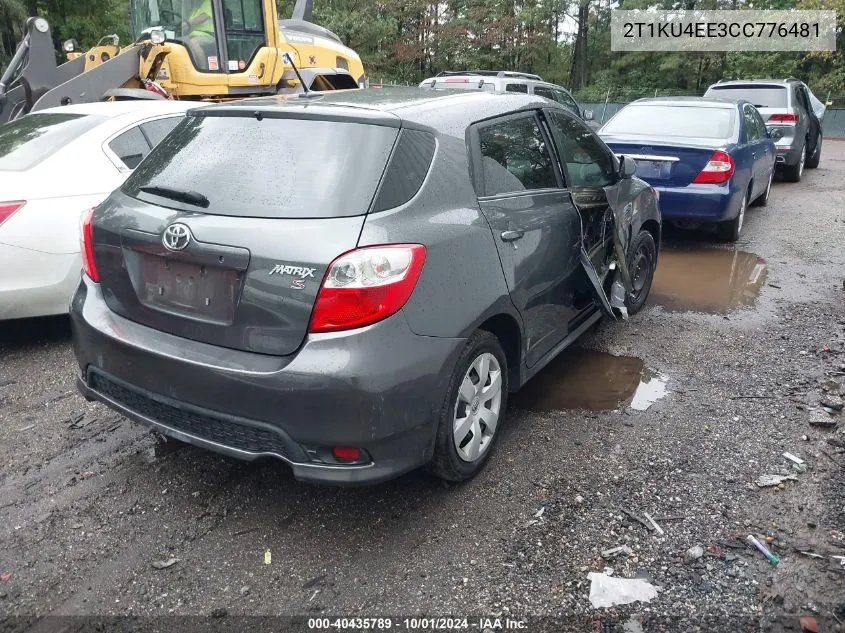 2T1KU4EE3CC776481 2012 Toyota Matrix L