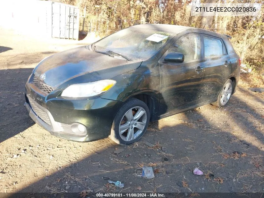 2012 Toyota Matrix S VIN: 2T1LE4EE2CC020836 Lot: 40799181