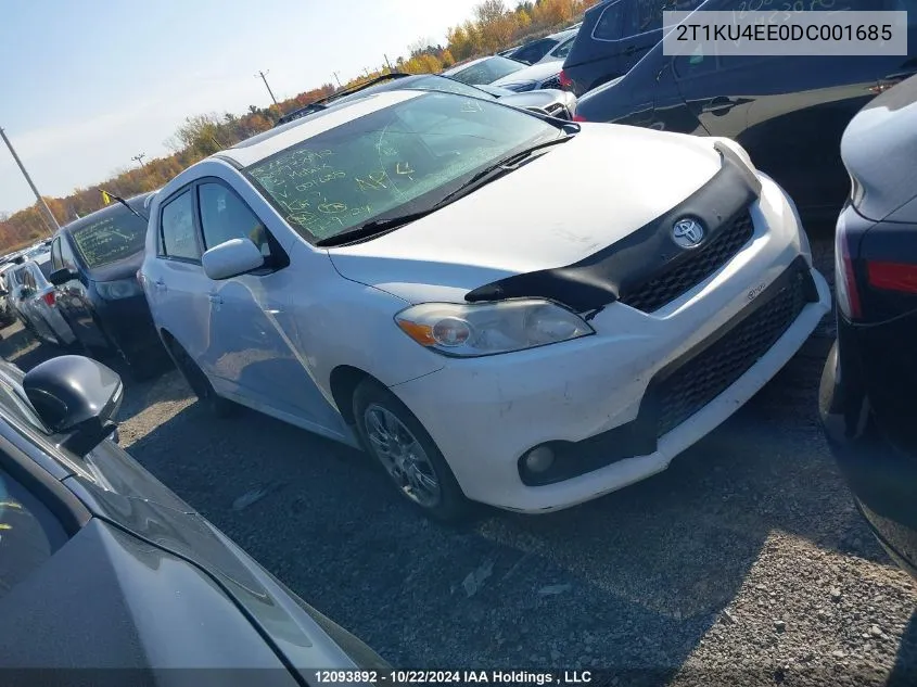 2013 Toyota Matrix VIN: 2T1KU4EE0DC001685 Lot: 12093892