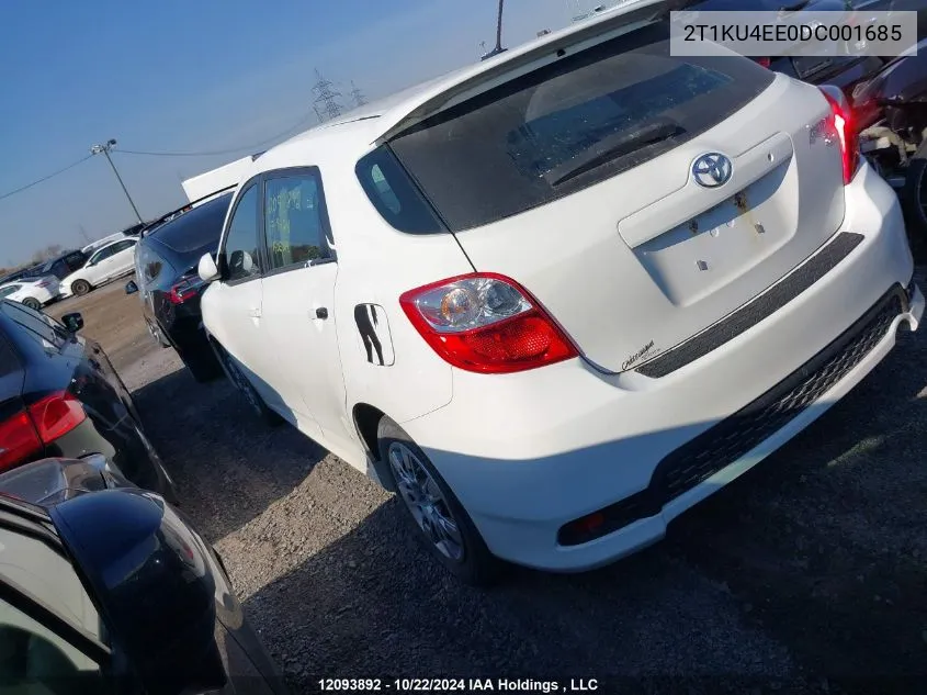 2013 Toyota Matrix VIN: 2T1KU4EE0DC001685 Lot: 12093892