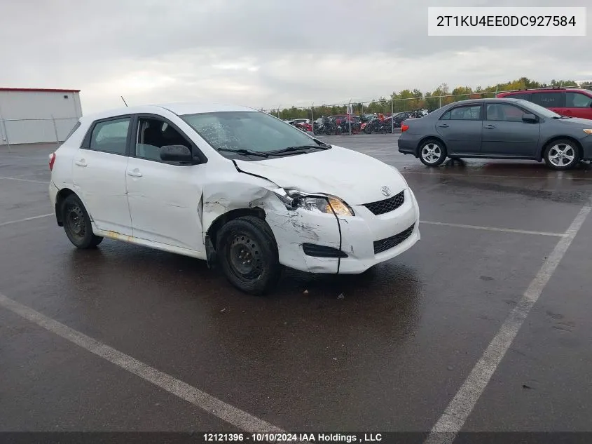 2013 Toyota Corolla Matrix VIN: 2T1KU4EE0DC927584 Lot: 12121396