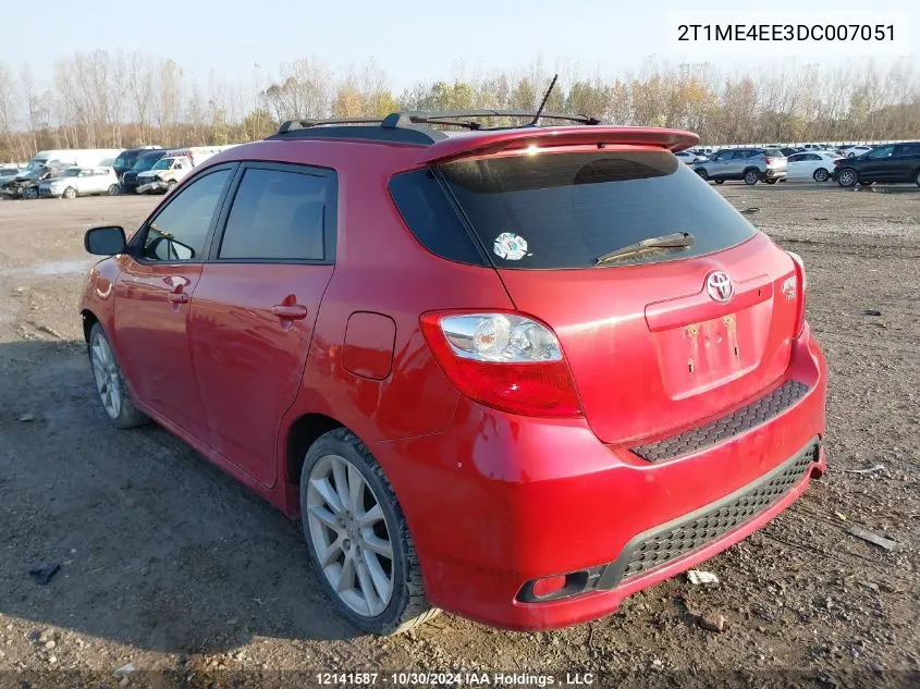 2013 Toyota Matrix Xrs VIN: 2T1ME4EE3DC007051 Lot: 12141587