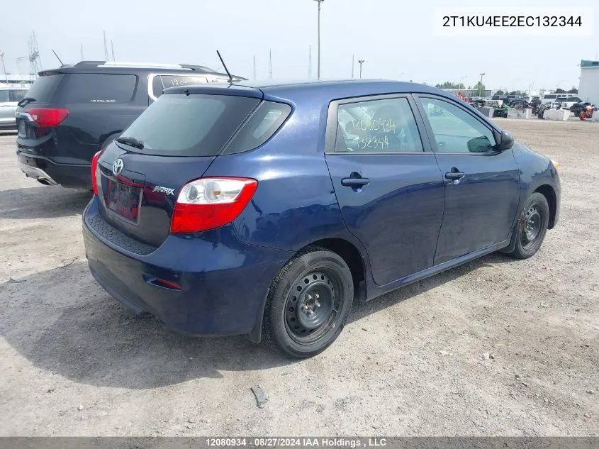 2014 Toyota Matrix VIN: 2T1KU4EE2EC132344 Lot: 12080934