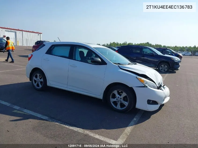 2014 Toyota Matrix S VIN: 2T1KU4EE4EC136783 Lot: 12091715