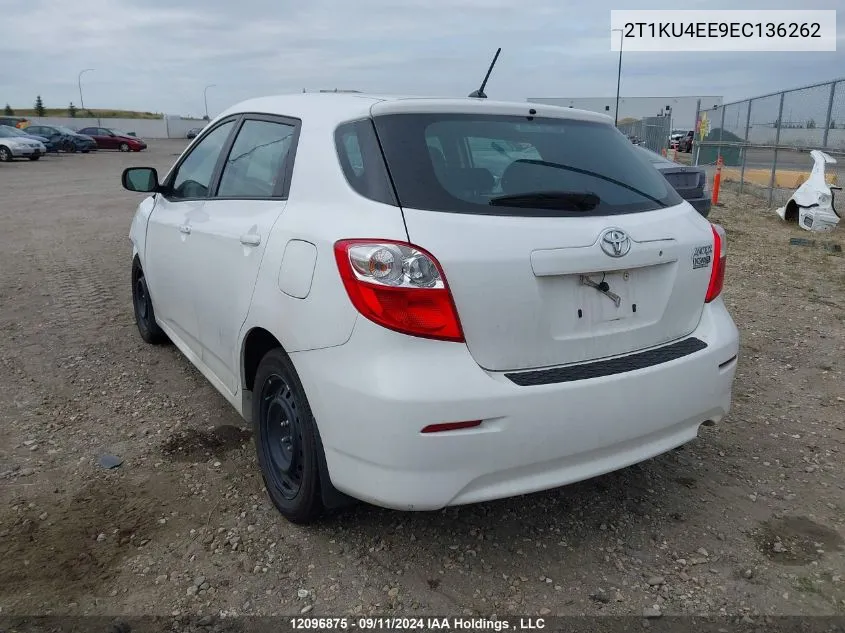 2014 Toyota Matrix S VIN: 2T1KU4EE9EC136262 Lot: 12096875