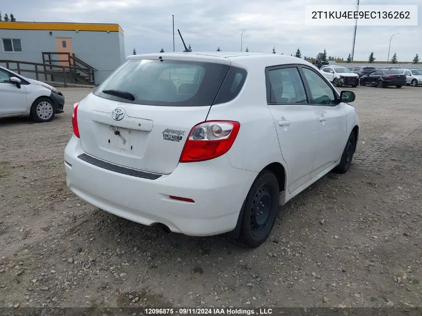 2014 Toyota Matrix S VIN: 2T1KU4EE9EC136262 Lot: 12096875