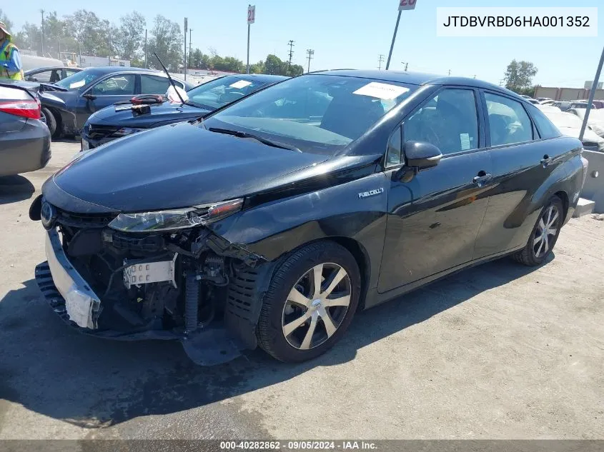 JTDBVRBD6HA001352 2017 Toyota Mirai