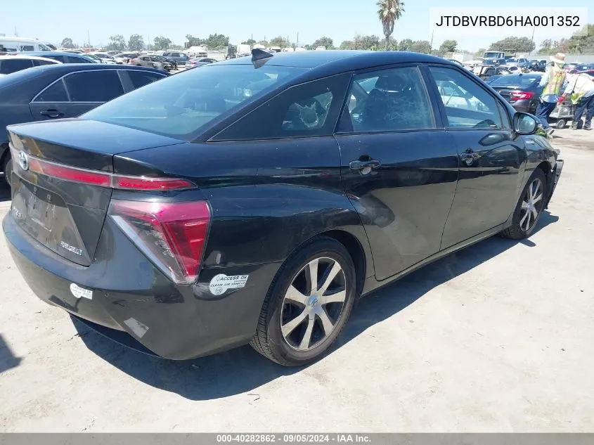 2017 Toyota Mirai VIN: JTDBVRBD6HA001352 Lot: 40282862