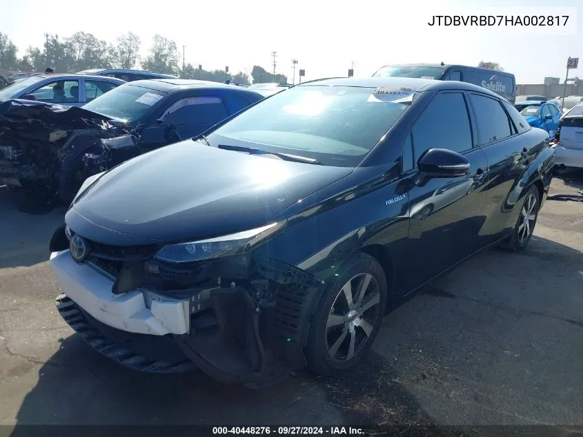 2017 Toyota Mirai VIN: JTDBVRBD7HA002817 Lot: 40448276