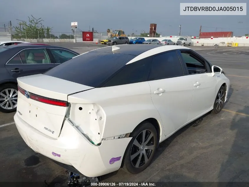 2018 Toyota Mirai VIN: JTDBVRBD0JA005015 Lot: 39906126