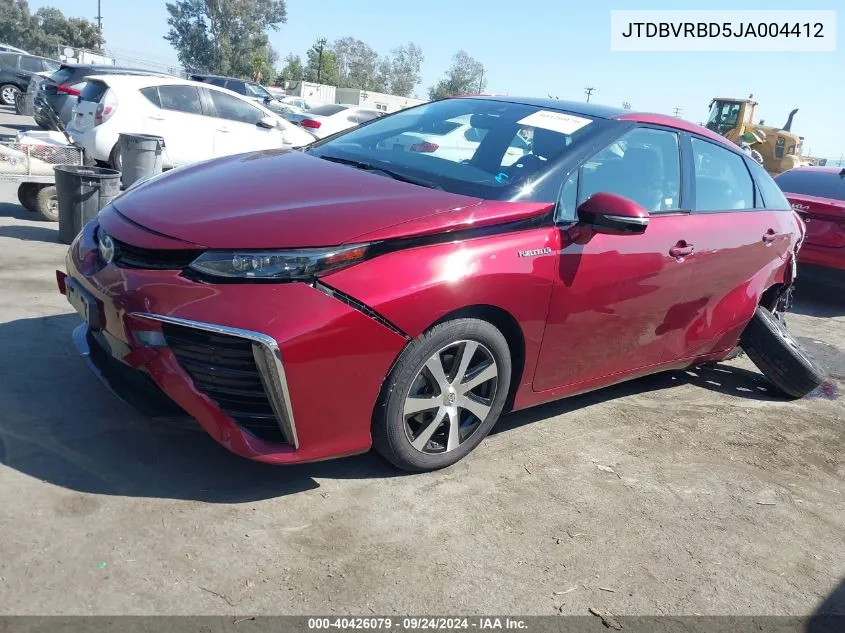 2018 Toyota Mirai VIN: JTDBVRBD5JA004412 Lot: 40426079