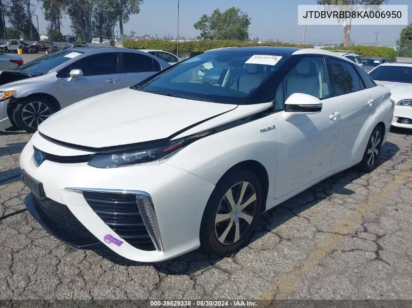 JTDBVRBD8KA006950 2019 Toyota Mirai