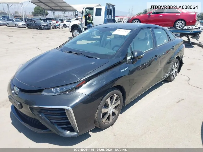 JTDBVRBD2LA008064 2020 Toyota Mirai