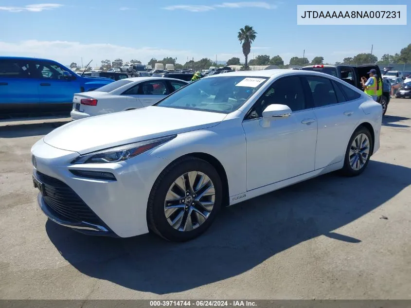 2022 Toyota Mirai Xle VIN: JTDAAAAA8NA007231 Lot: 39714744