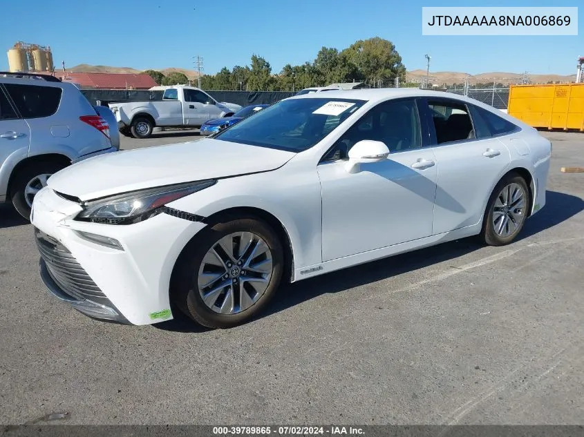 JTDAAAAA8NA006869 2022 Toyota Mirai Xle