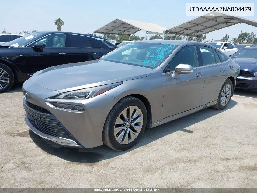 2022 Toyota Mirai Xle VIN: JTDAAAAA7NA004479 Lot: 39846905