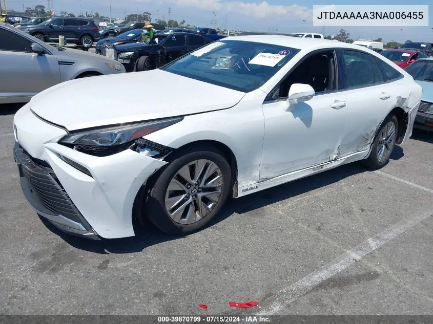 JTDAAAAA3NA006455 2022 Toyota Mirai Xle