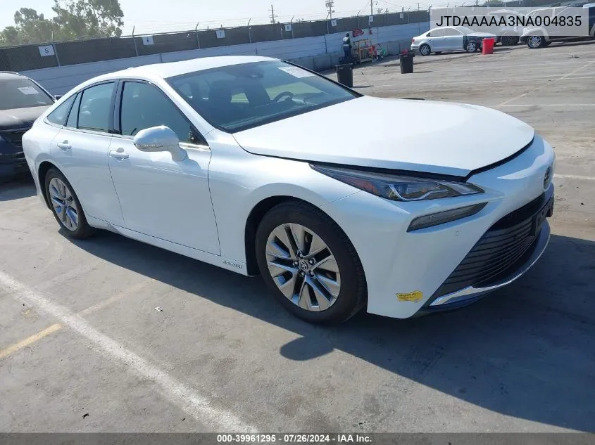 2022 Toyota Mirai Xle VIN: JTDAAAAA3NA004835 Lot: 39961295