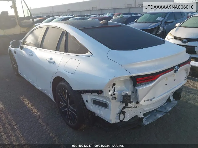 JTDAAAAA9NA006010 2022 Toyota Mirai Limited