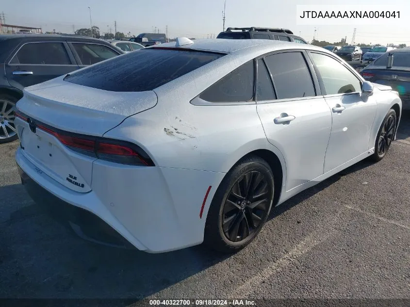 JTDAAAAAXNA004041 2022 Toyota Mirai Xle