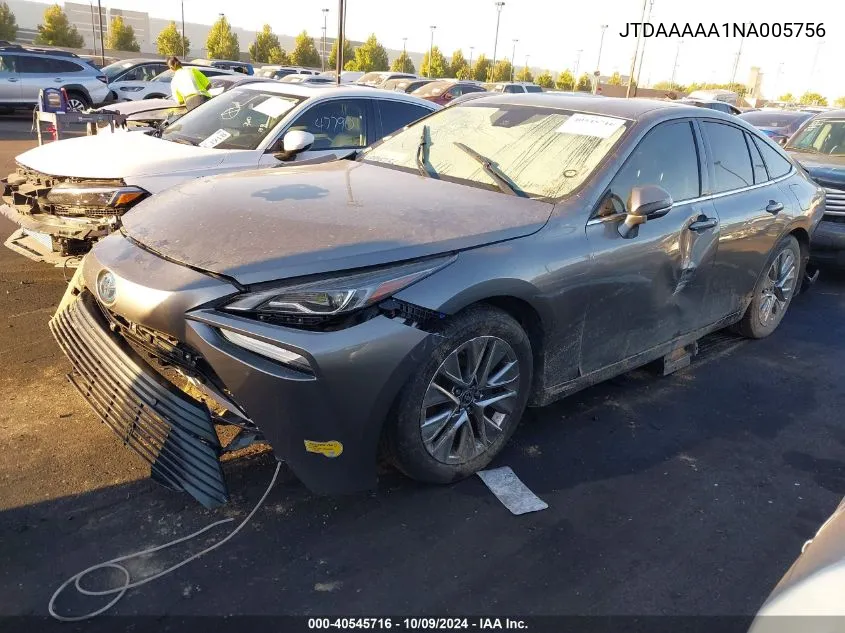 JTDAAAAA1NA005756 2022 Toyota Mirai Le/Xle/Limited