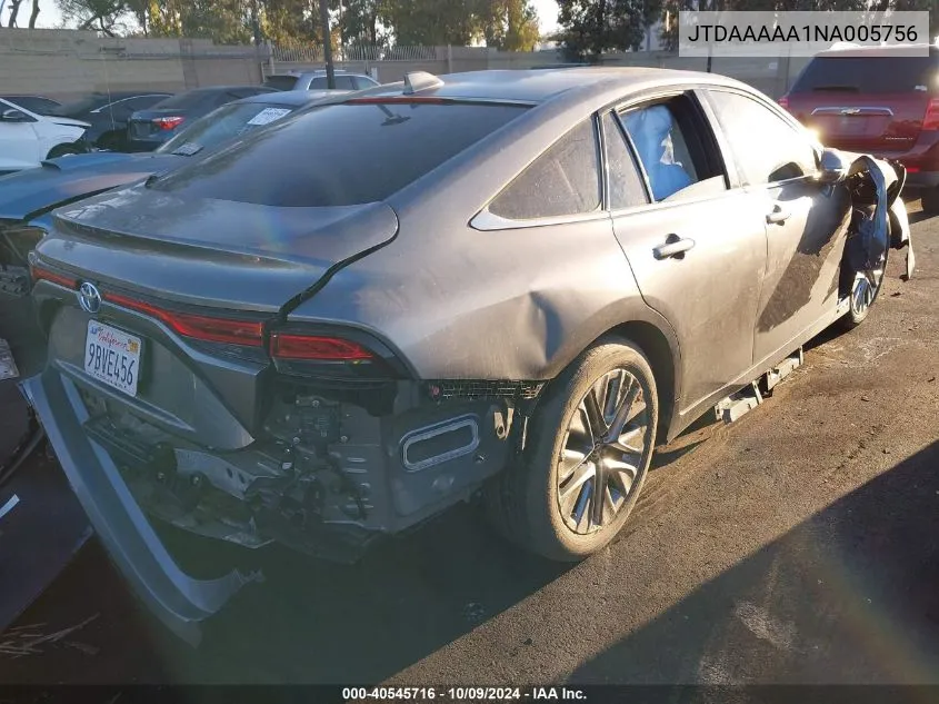 JTDAAAAA1NA005756 2022 Toyota Mirai Le/Xle/Limited