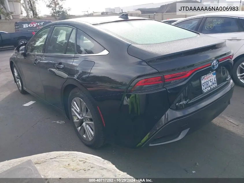 2022 Toyota Mirai Xle VIN: JTDAAAAA6NA006983 Lot: 40717252