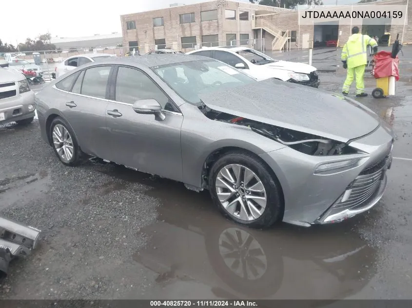 2022 Toyota Mirai Xle VIN: JTDAAAAA0NA004159 Lot: 40825720