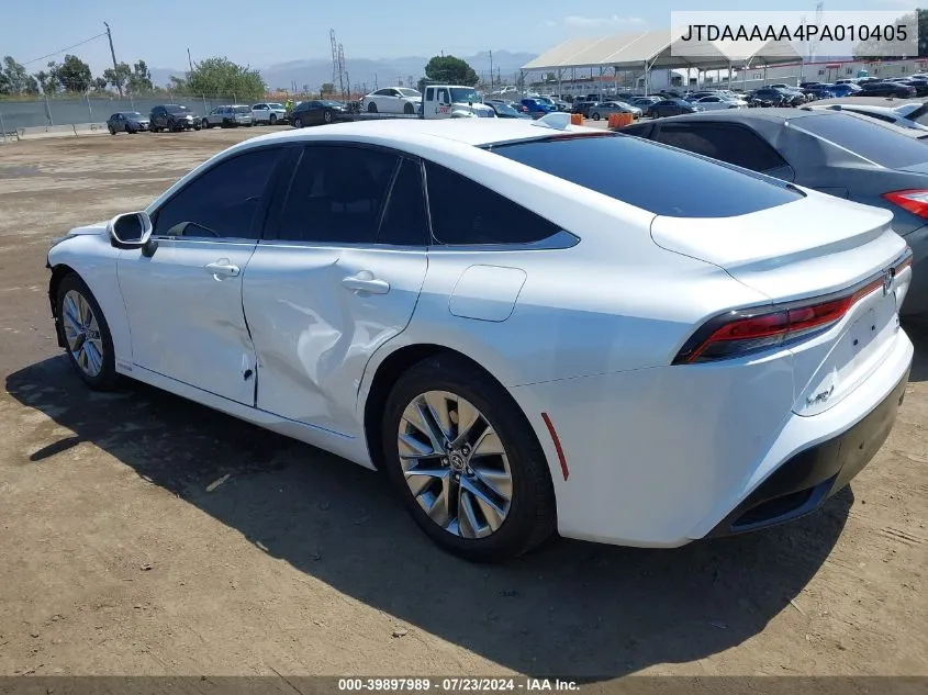 2023 Toyota Mirai Xle VIN: JTDAAAAA4PA010405 Lot: 39897989