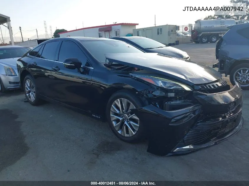 2023 Toyota Mirai Xle VIN: JTDAAAAA4PA007942 Lot: 40012451