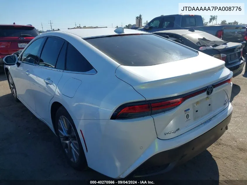 2023 Toyota Mirai Xle VIN: JTDAAAAA7PA008776 Lot: 40270566