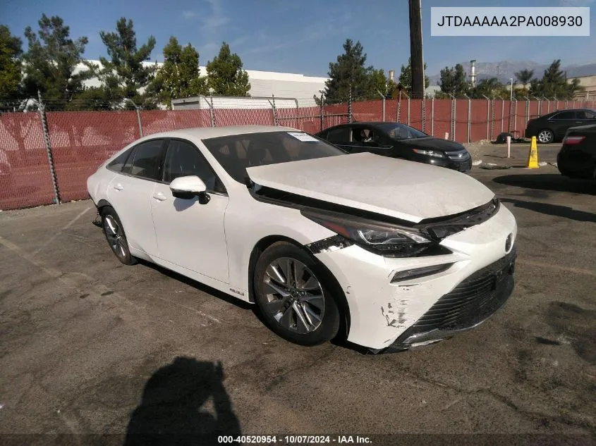 2023 Toyota Mirai Xle VIN: JTDAAAAA2PA008930 Lot: 40520954