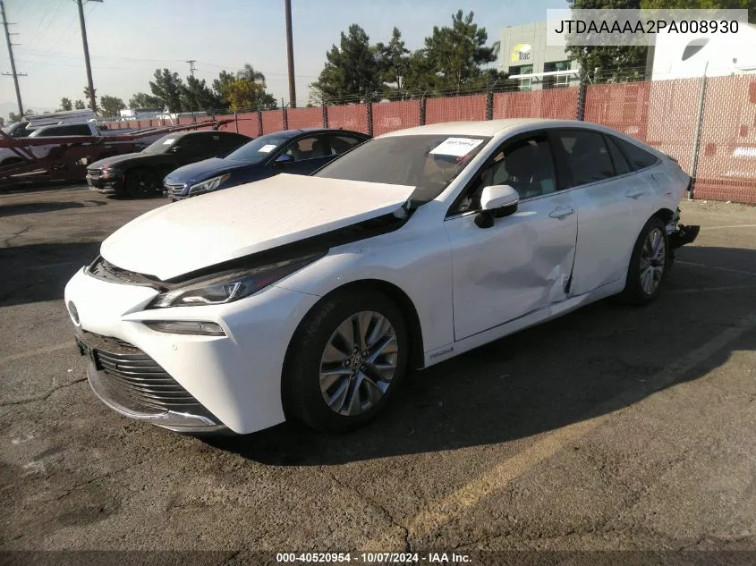 2023 Toyota Mirai Xle VIN: JTDAAAAA2PA008930 Lot: 40520954