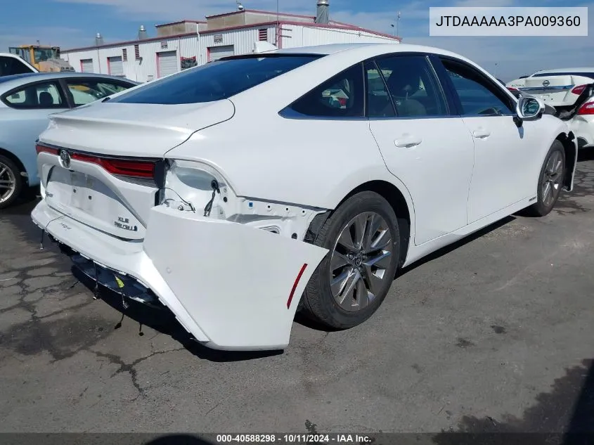 2023 Toyota Mirai Xle VIN: JTDAAAAA3PA009360 Lot: 40588298