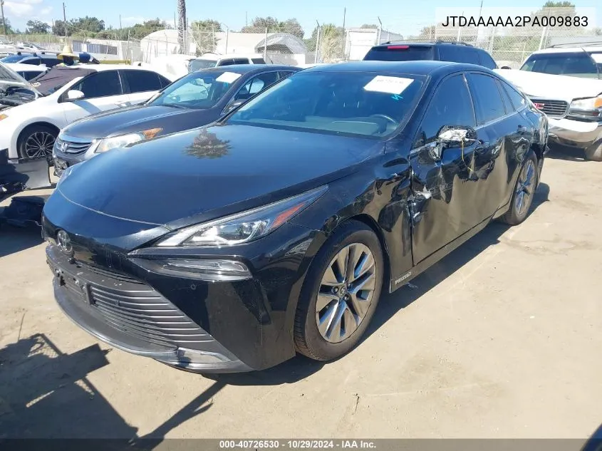 2023 Toyota Mirai Xle VIN: JTDAAAAA2PA009883 Lot: 40726530