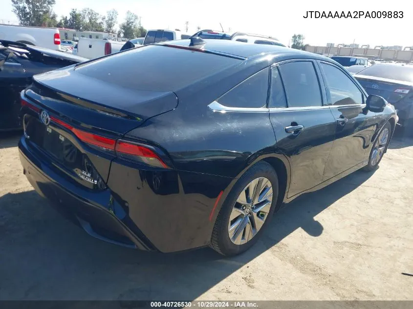 2023 Toyota Mirai Xle VIN: JTDAAAAA2PA009883 Lot: 40726530