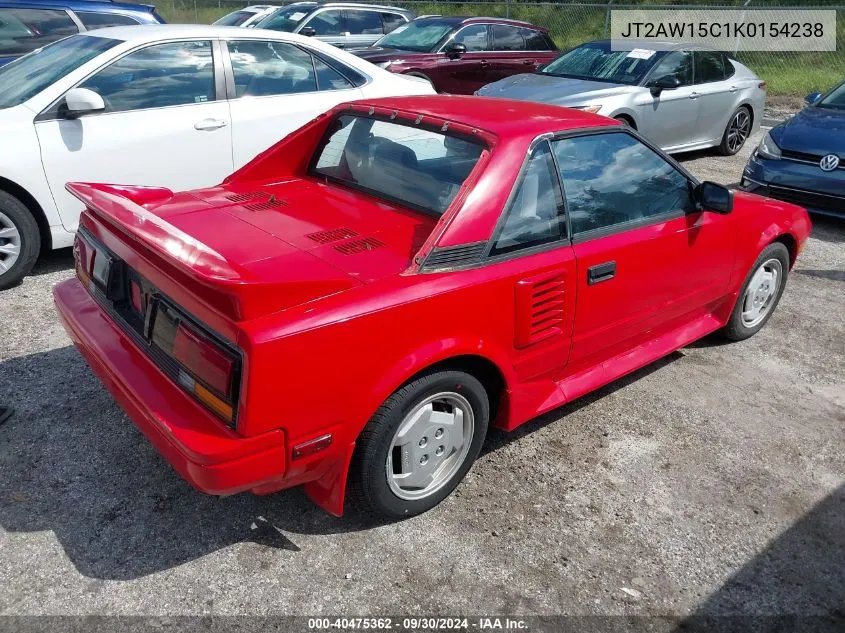 JT2AW15C1K0154238 1989 Toyota Mr2