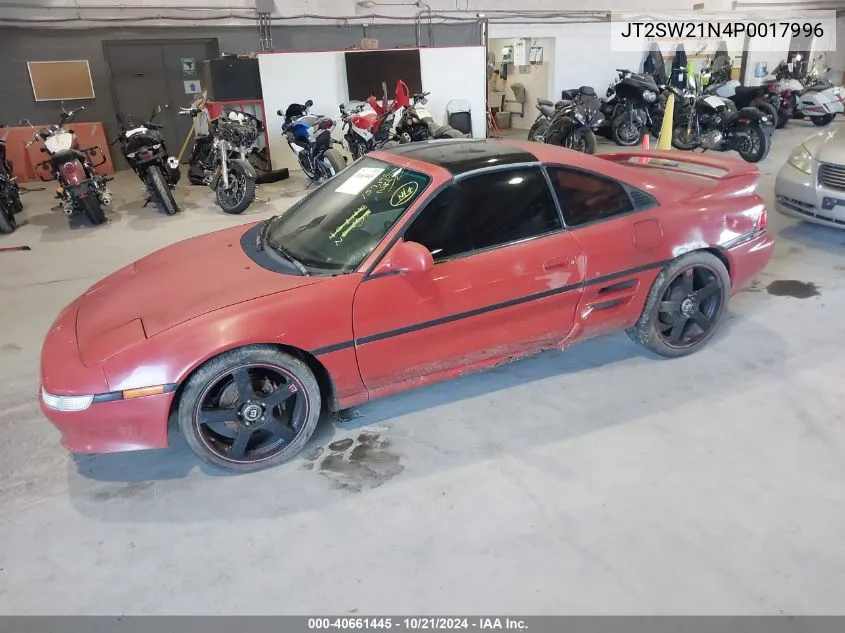 1993 Toyota Mr2 Sport Roof VIN: JT2SW21N4P0017996 Lot: 40661445