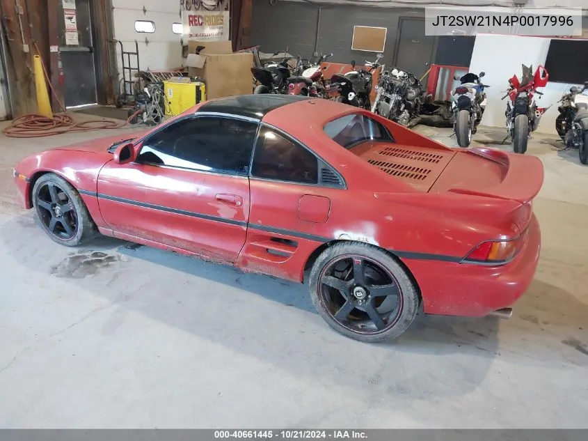 1993 Toyota Mr2 Sport Roof VIN: JT2SW21N4P0017996 Lot: 40661445