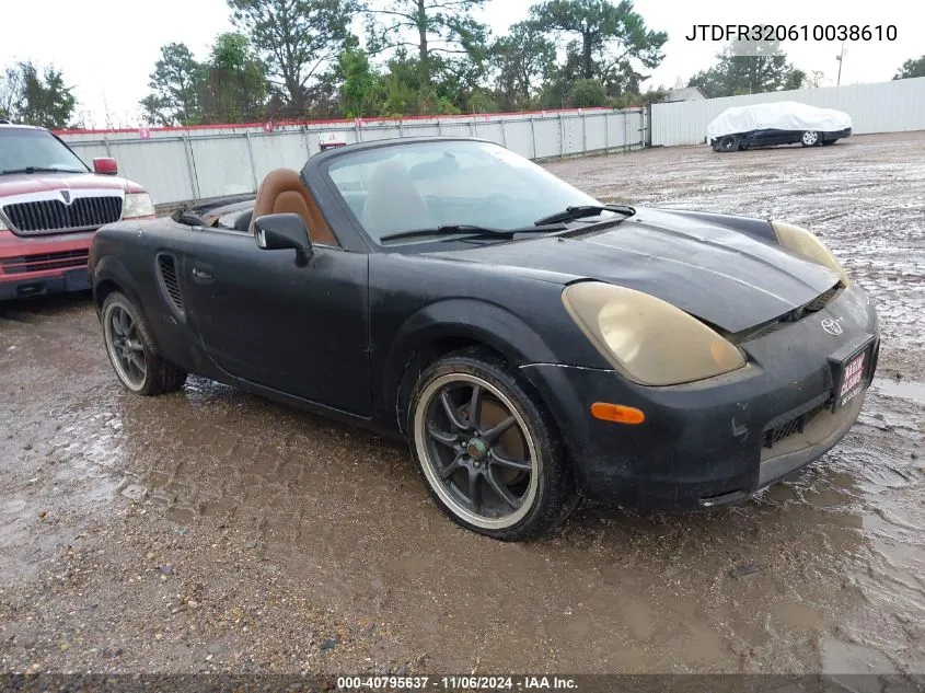 2001 Toyota Mr2 Spyder VIN: JTDFR320610038610 Lot: 40795637